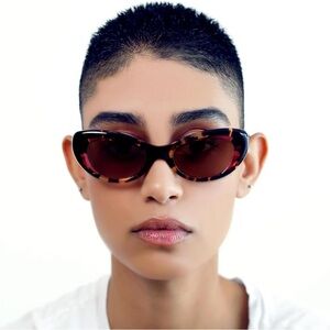 TYCHE + ISET women’s Luxury Vintage Retro Brown Tortoise Cat Eye Sunglasses